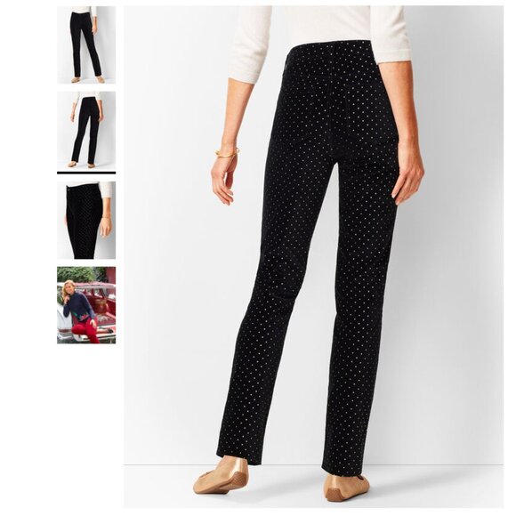 TALBOTS HIGH-RISE STRAIGHT-LEG VELVETEEN PANT - DOT - Picture 2 of 9